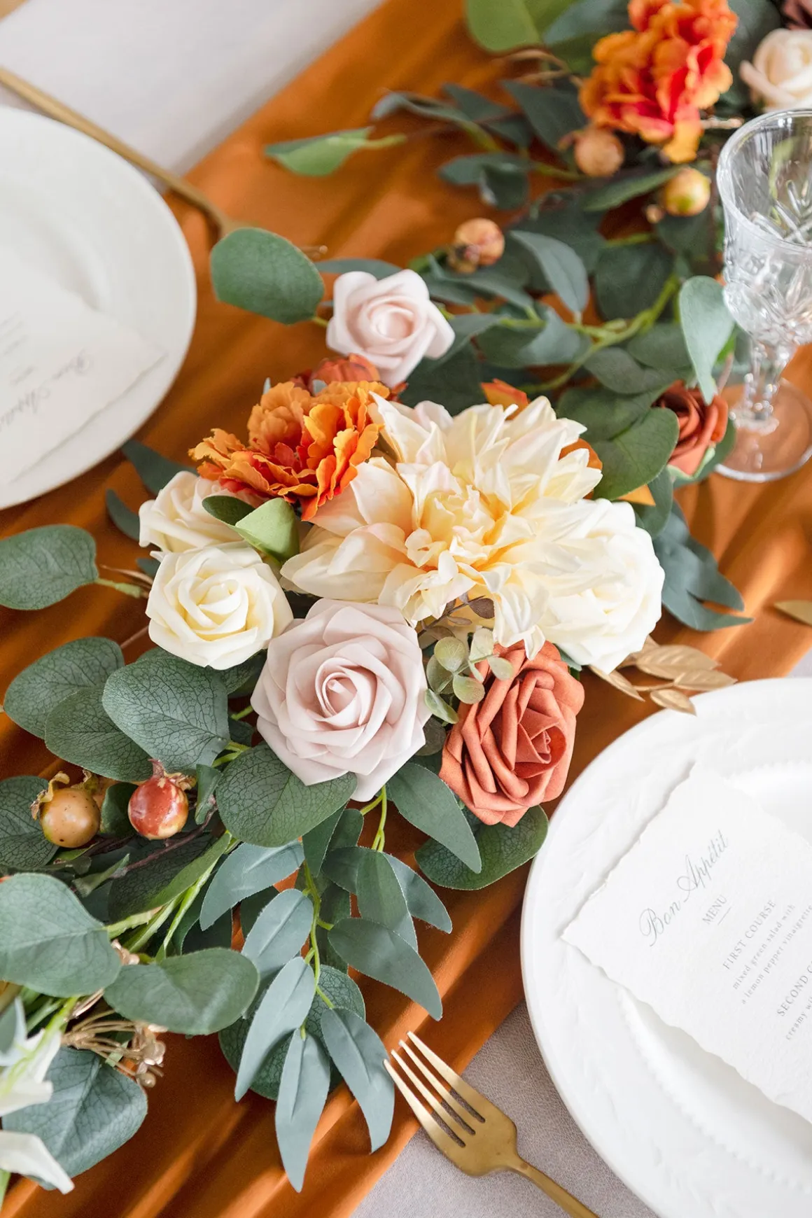 6ft Flower Garland in Sunset Terracotta | Clearance