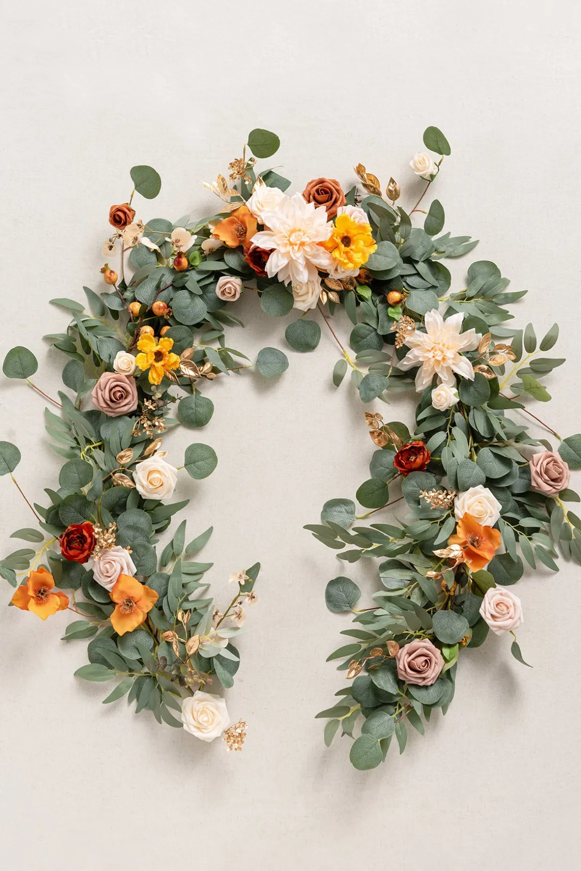 6ft Flower Garland in Sunset Terracotta | Clearance