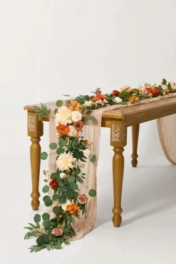 6ft Flower Garland in Sunset Terracotta | Clearance