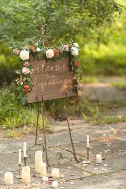 5ft Flower Garland in Sunset Terracotta