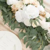 6ft Flower Garland in White & Beige