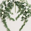 6.5ft Flower Garland in White Sage & pink