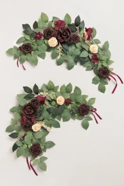 2ft Flower Garlands in Black Baccara
