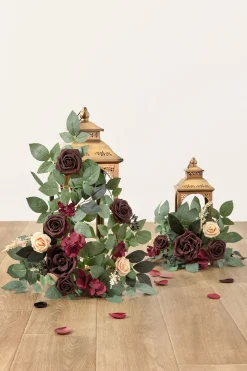 2ft Flower Garlands in Black Baccara