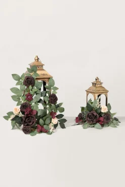 2ft Flower Garlands in Black Baccara