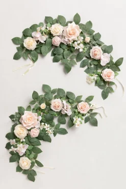 2ft Flower Garlands in Blush & Cream