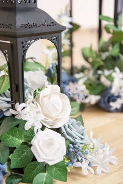 2ft Flower Garlands in Dusty Blue & Navy