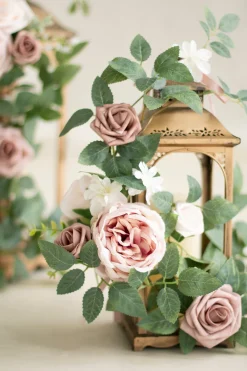 1.8ft Flower Garlands in Dusty Rose & Cream