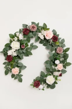 5ft Flower Garlands in Dusty Rose & Cream