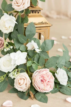 2ft Flower Garlands in Dusty Rose & Cream | Clearance