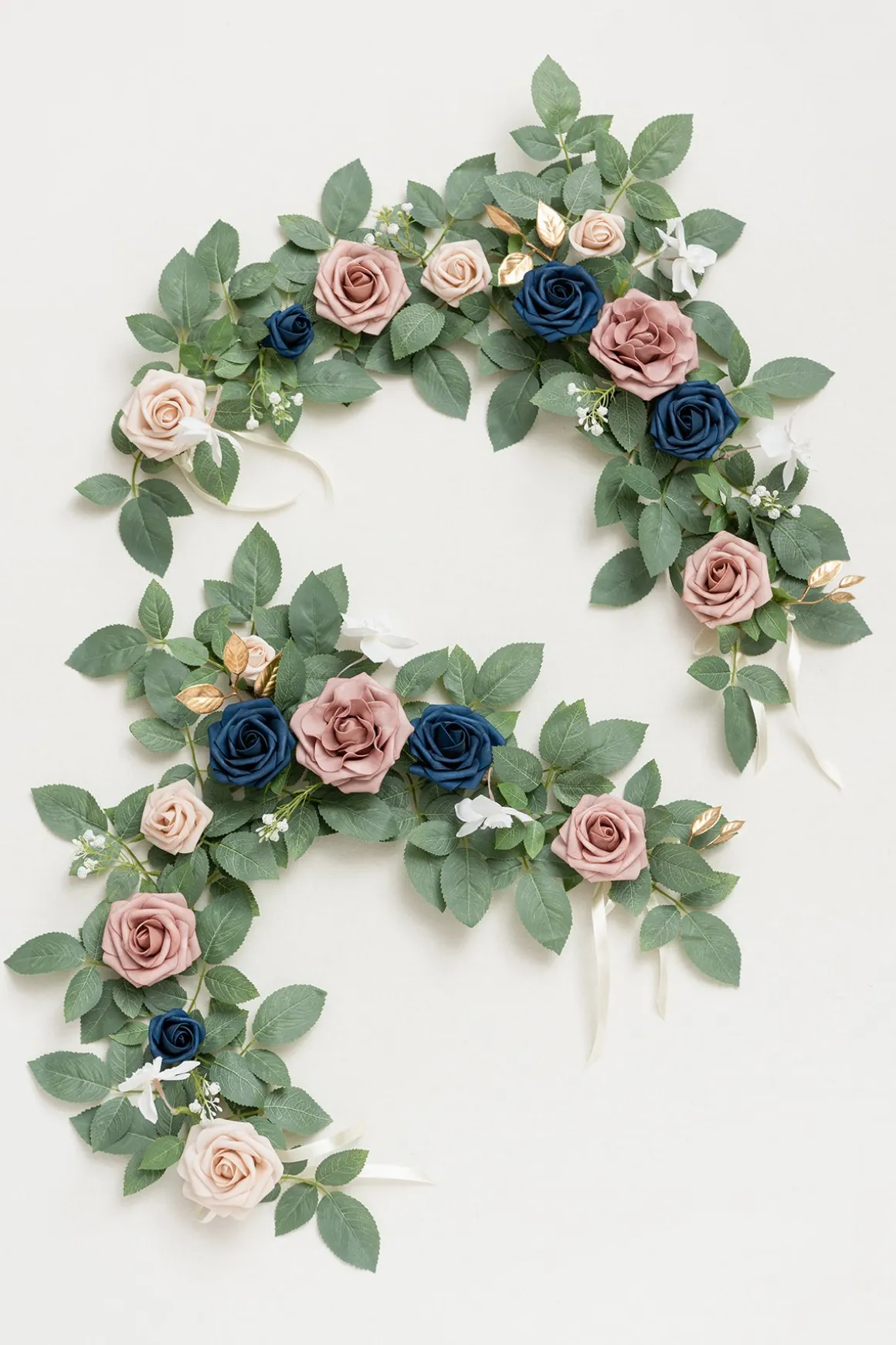 2ft Flower Garlands in Dusty Rose & Navy