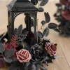 2ft Flower Garlands in Moody Burgundy & Black