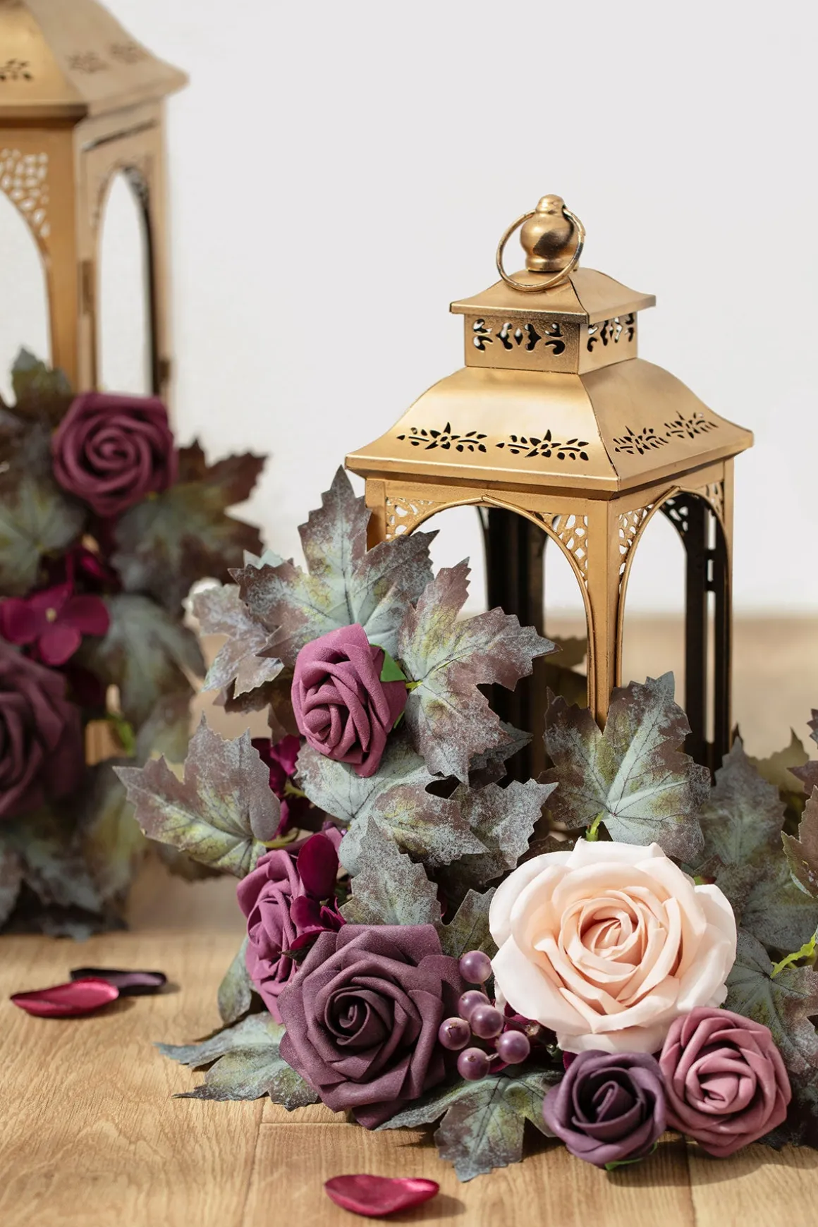 2ft Flower Garlands in Plum Velvet Wedding | Clearance