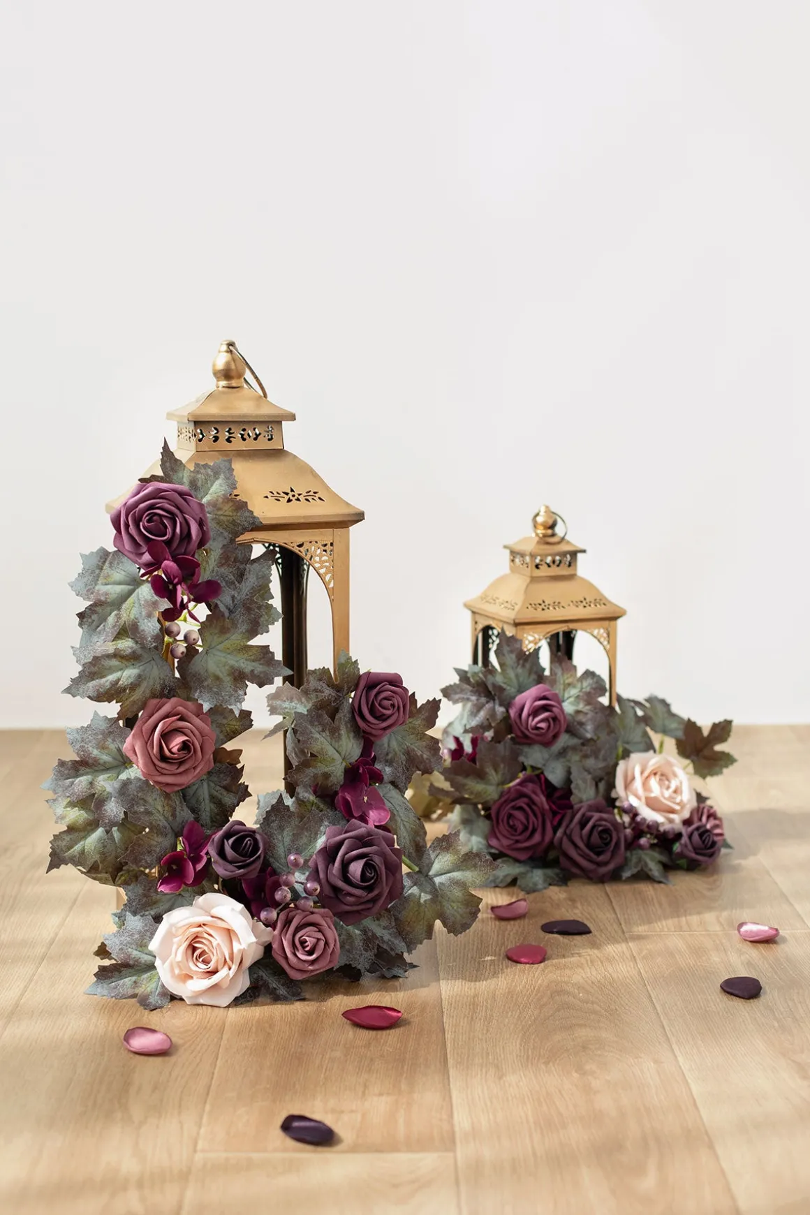2ft Flower Garlands in Plum Velvet Wedding | Clearance