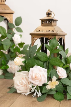 2ft Flower Garlands in Powder Pink & Cream
