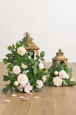 2ft Flower Garlands in Powder Pink & Cream
