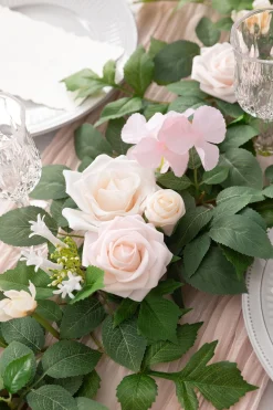 5ft Flower Garlands in Powder Pink & Cream