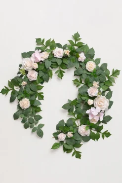 5ft Flower Garlands in Powder Pink & Cream