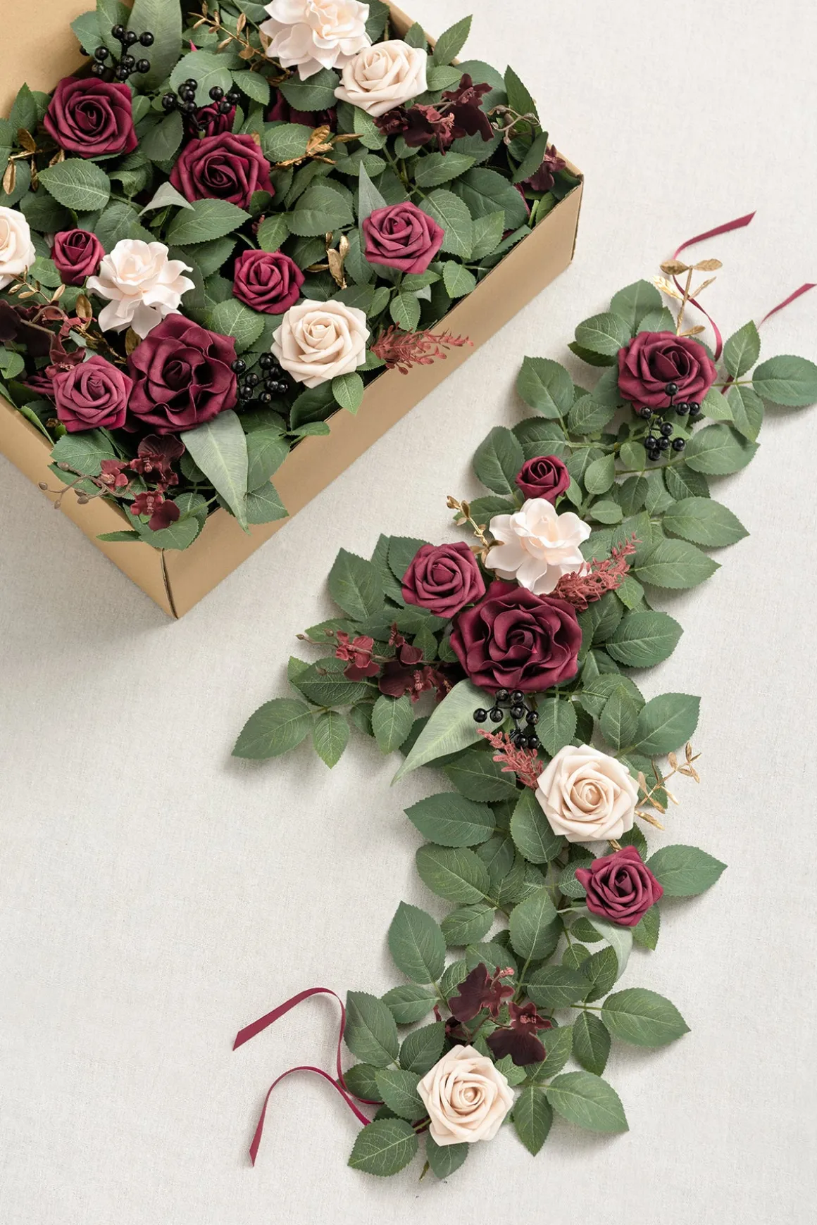 2ft Flower Garlands in Romantic Marsala | Clearance