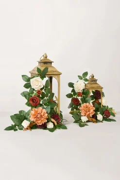 2ft Flower Garlands in Sunset Terracotta | Clearance