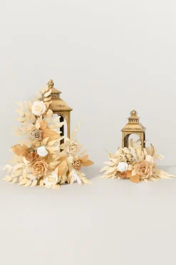 2ft Flower Garlands in Tawny Beige & Sand Beige