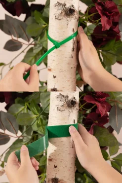 6.5ft Flower Garland with Hanging Vines in Black Baccara & Burgundy | Clearance