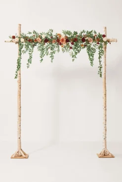 6.5ft Flower Garland with Hanging Vines in Sunset Terracotta