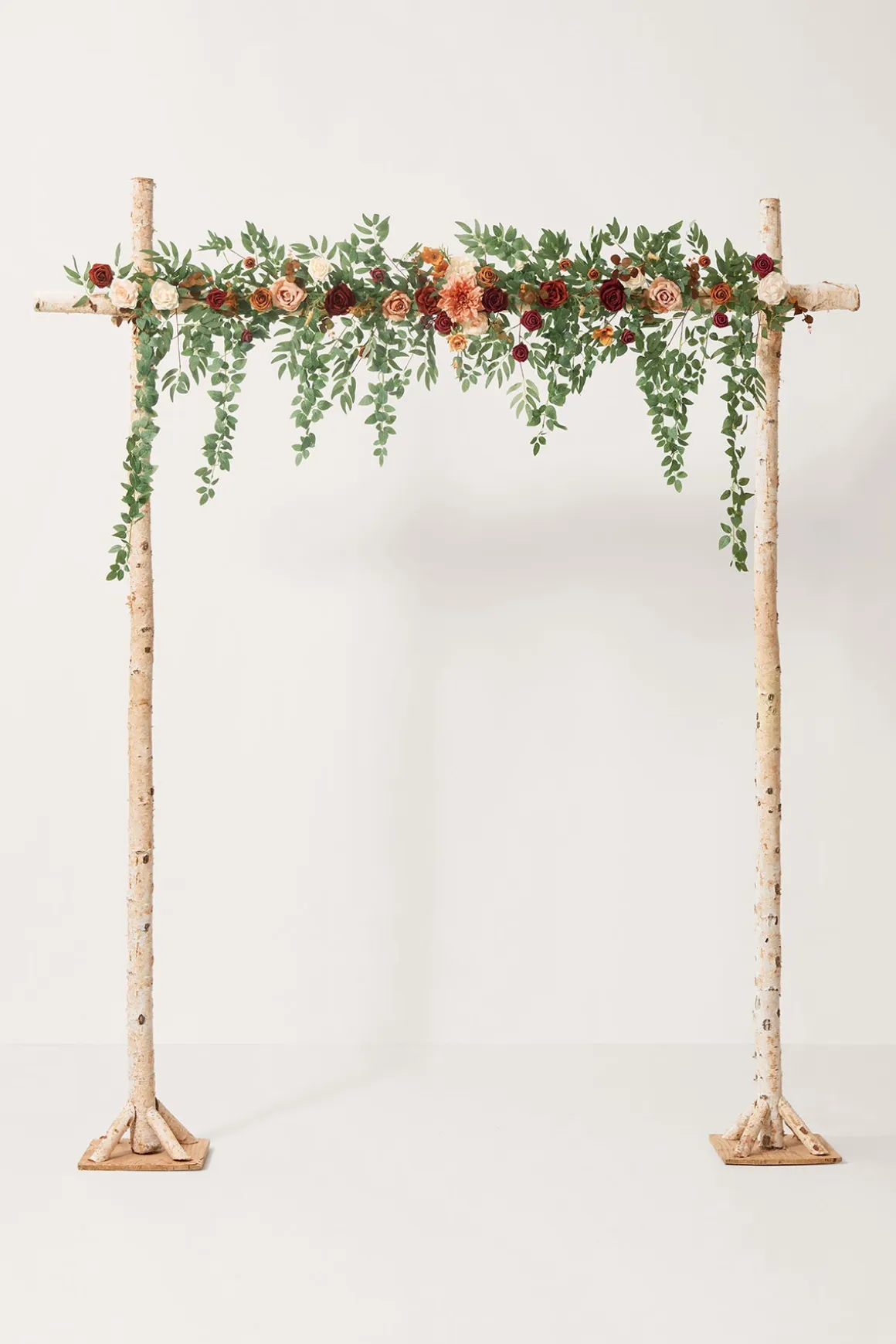 6.5ft Flower Garland with Hanging Vines in Sunset Terracotta
