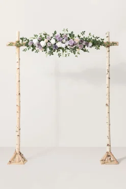 6.5ft Flower Garland with Hanging Vines in Lilac & White | Clearance