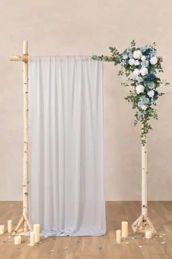 6.5ft Flower Garland with Hanging Vines in Dusty Blue & Dutch Blue | Clearance