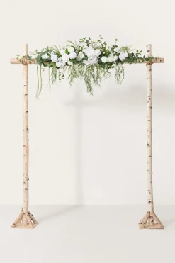 6.5ft Flower Garland with Hanging Vines in White Sage & Lime Green | Clearance