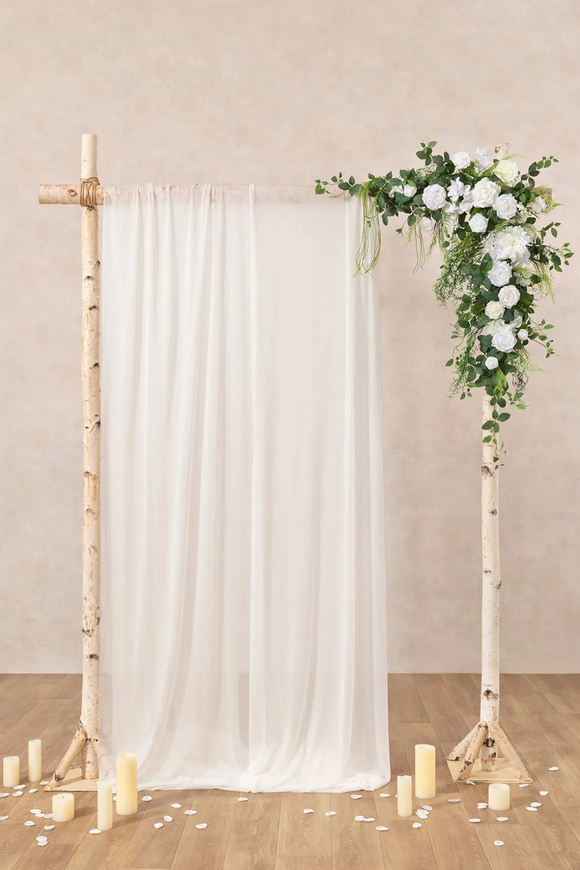 6.5ft Flower Garland with Hanging Vines in White Sage & Lime Green | Clearance