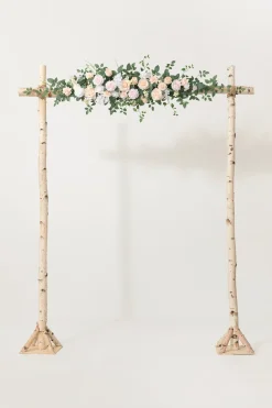 6.5ft Flower Garland with Hanging Vines in Blush & Cream | Clearance