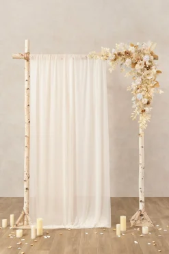 6.5ft Flower Garland with Hanging Vines in White & Beige | Clearance