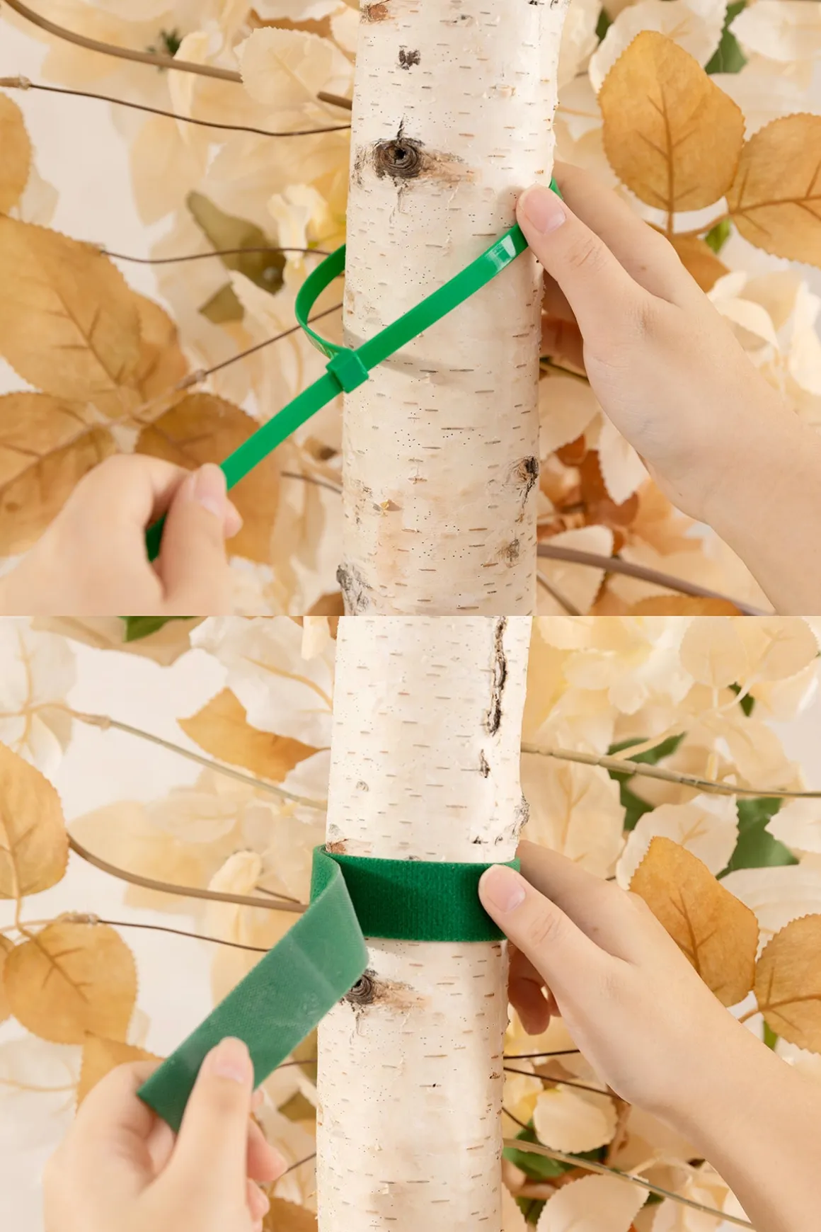 6.5ft Flower Garland with Hanging Vines in White & Beige | Clearance