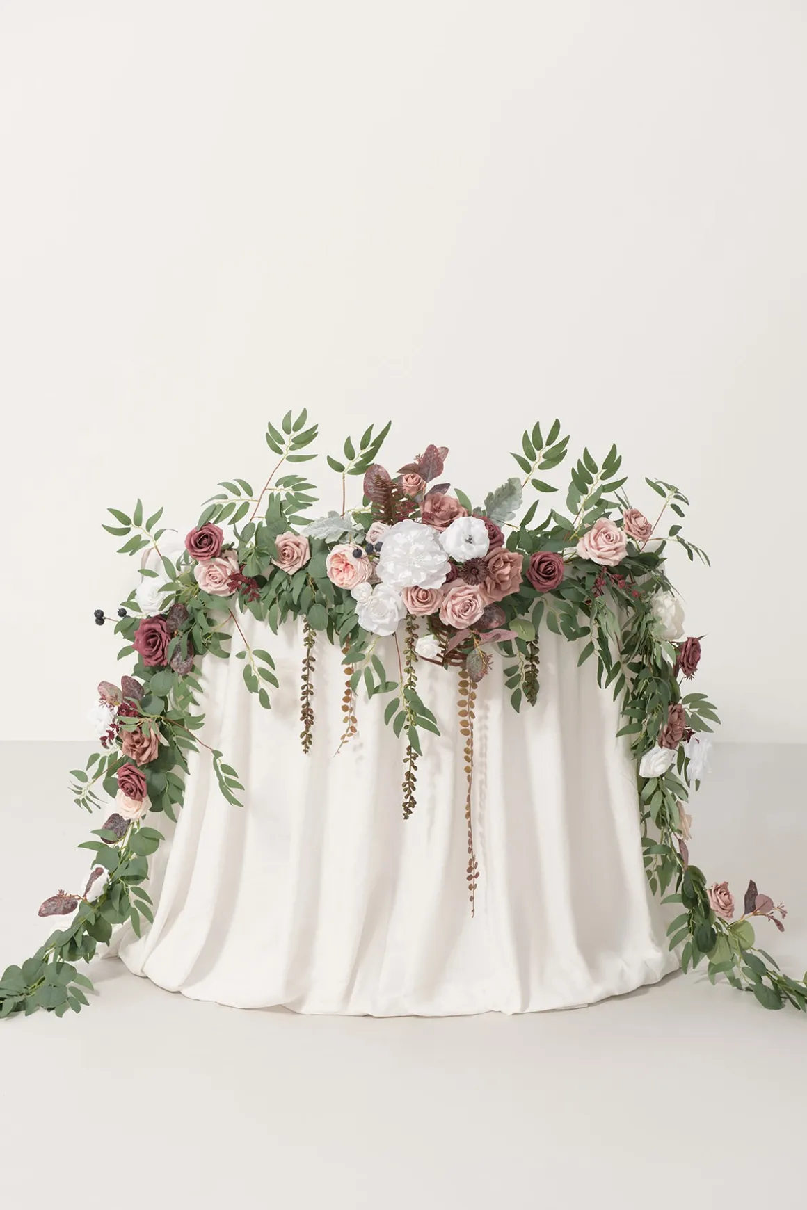 9ft Head Table Flower Garland in Dusty Rose & Mauve | Clearance