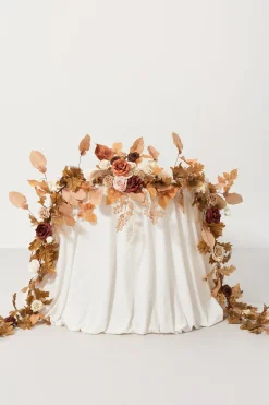 9ft Head Table Flower Garland in Rust & Sepia | Clearance