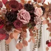 9ft Head Table Flower Garland in Burgundy & Dusty Rose | Clearance