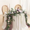 9ft Head Table Flower Garland in Lilac & Gold | Clearance