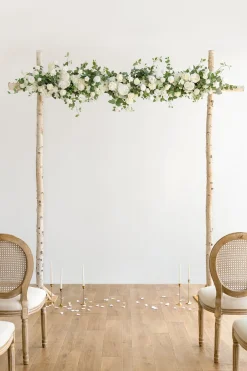 Garland Flower Arch Decor in White & Sage