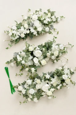 Garland Flower Arch Decor in White & Sage