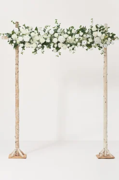 Garland Flower Arch Decor in White & Sage