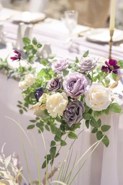 Head Table Floral Swags in Lilac & Gold | Clearance