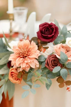 Head Table Floral Swags in Sunset Terracotta