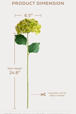 Hydrangeas with Stem - Purple