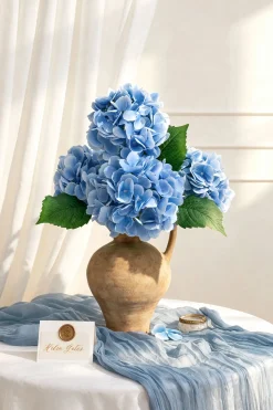 Hydrangeas with Stem - Sky Blue