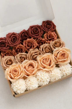 5-in-1 Quintet Floral Boxes - Autumn Terracotta