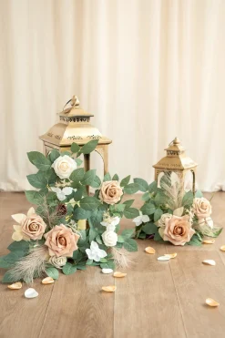 Lantern Flower Garlands in Beige & Sage | Clearance