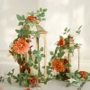 Lantern Flower Garlands in Sunset Terracotta