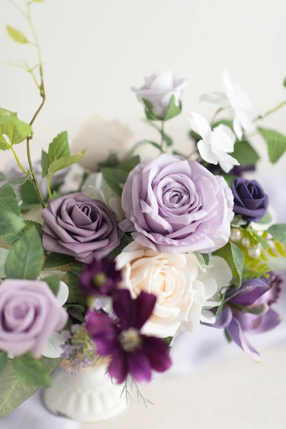 Large Floral Centerpiece Set in Lilac & Gold | Clearance